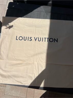 Louis Vuitton Beige Dust Bag with Logo